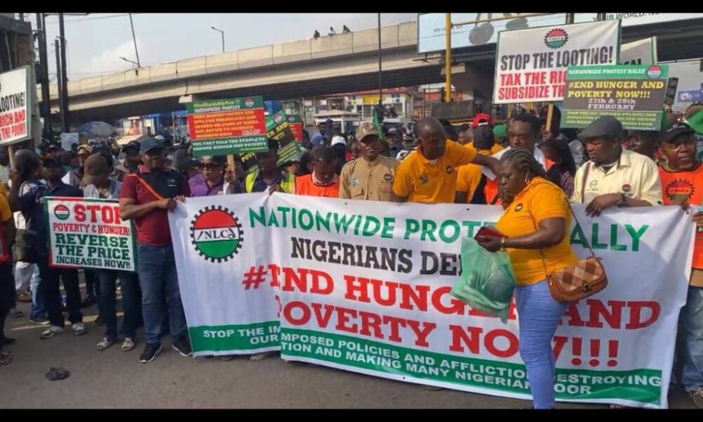 NLC members protest economic hardship in Lagos