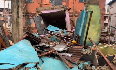 Three storey building collapses in Lagos during downpour