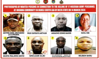 DHQ declares eight wanted for killing soldiers in Delta